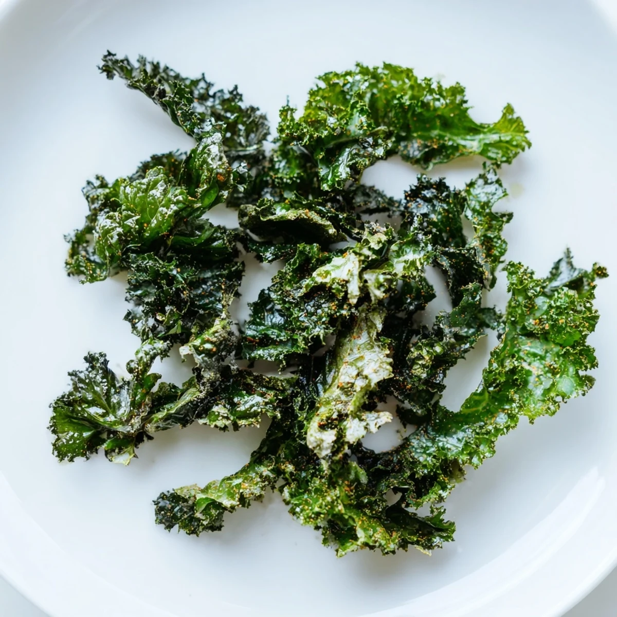 Oven-baked Crispy Kale Chips seasoned with smoky paprika, a fantastic vegan snack to enjoy.