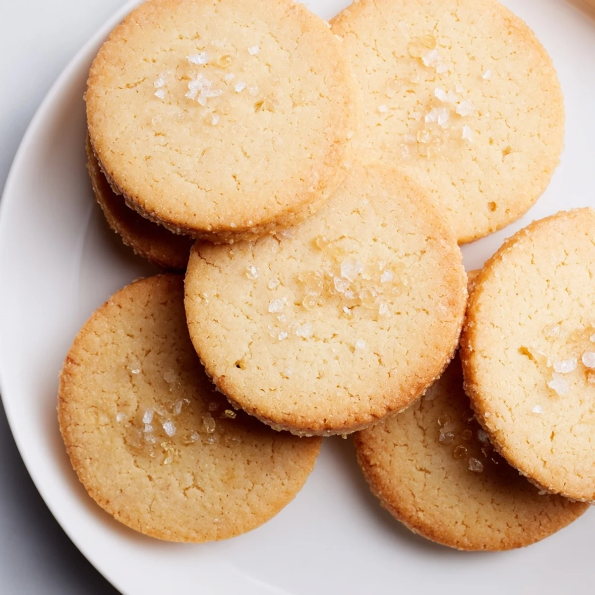 Golden, buttery Honey Butter Shortbread Cookies, perfectly baked and ready to enjoy with a cup of tea.