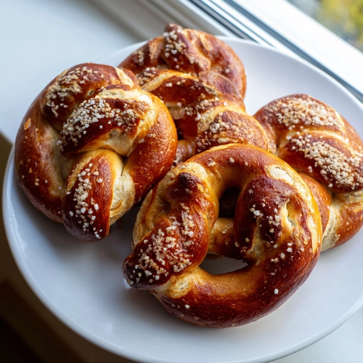 Enjoy the aroma of classic Homemade Soft Pretzels, baked until beautifully golden with a perfect crust.