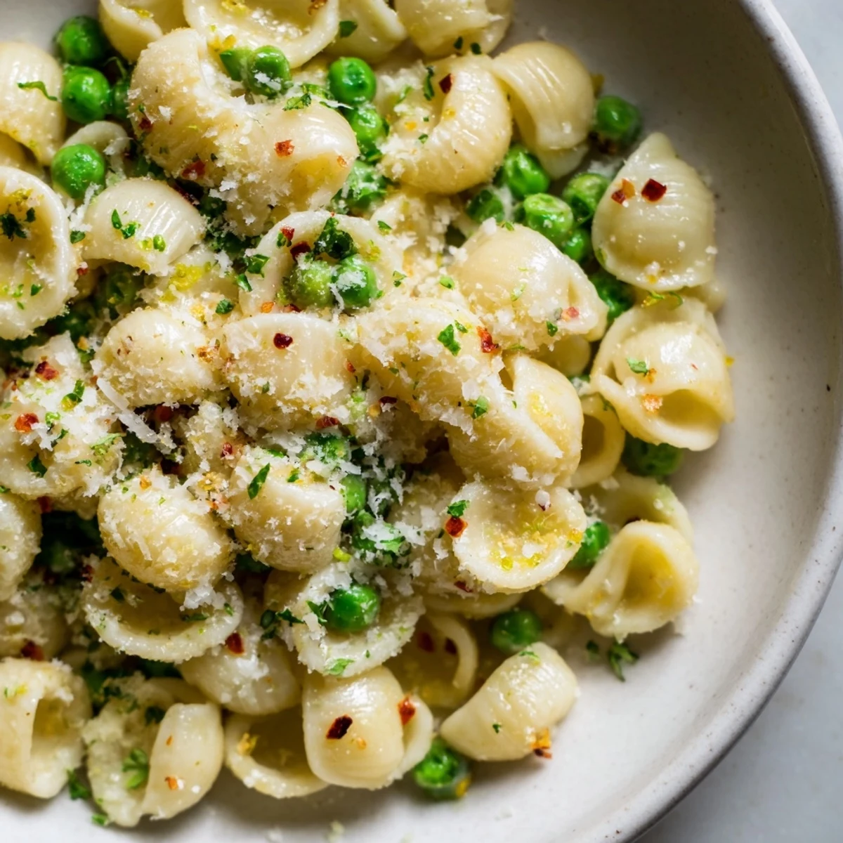 Freshly made Garlic Butter Ditalini with herbs, a flavorful and quick family weeknight meal.