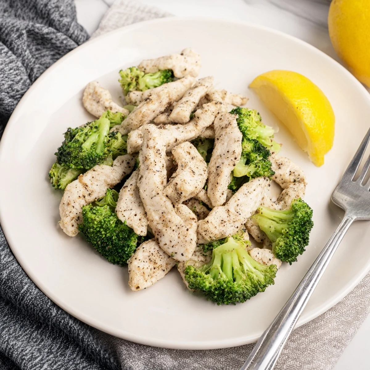 Microwave-Steamed Chicken and Broccoli: Tender chicken and bright green broccoli ready from the microwave.