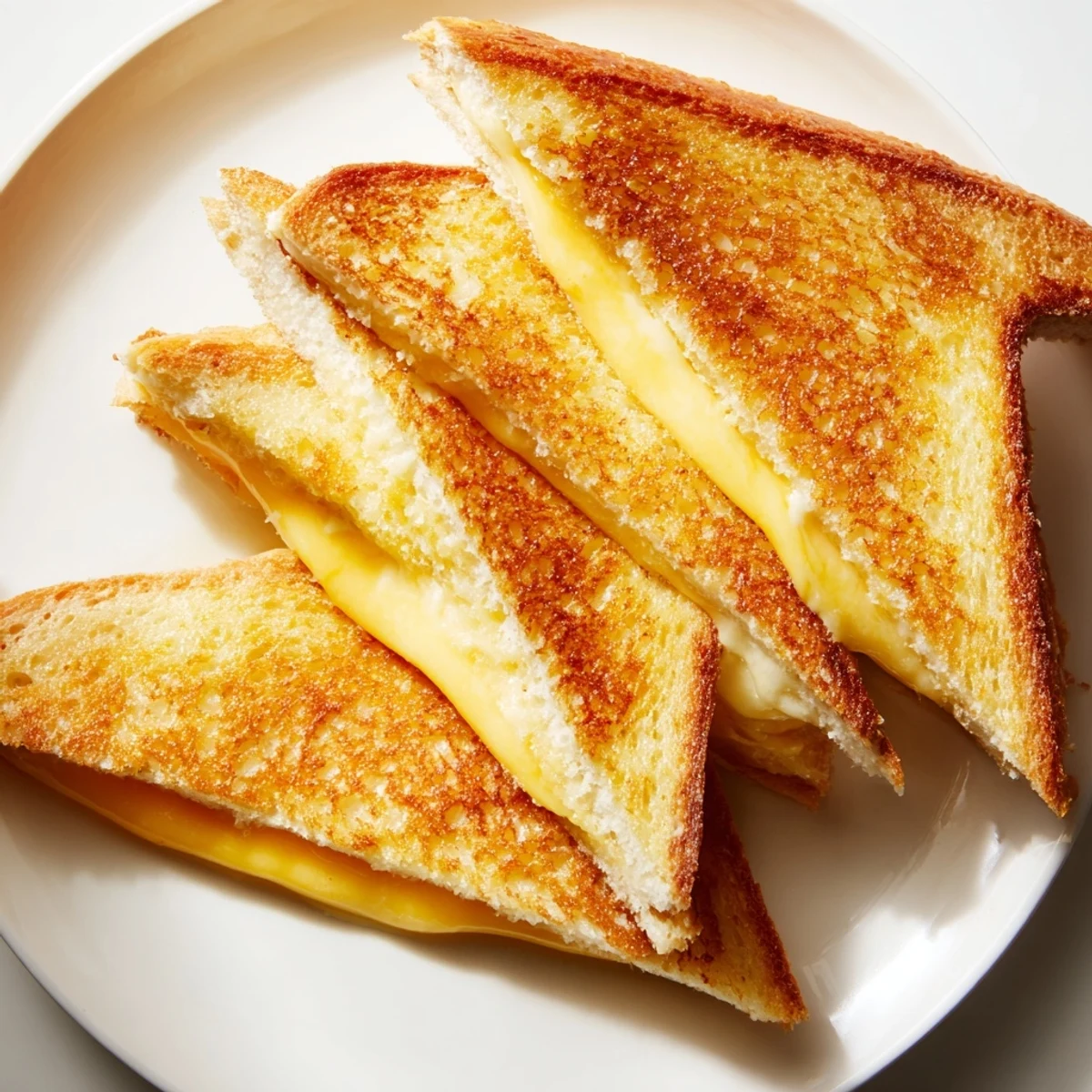 Crispy, golden-brown Mayo Grilled Cheese with melted cheddar cheese ready to enjoy.