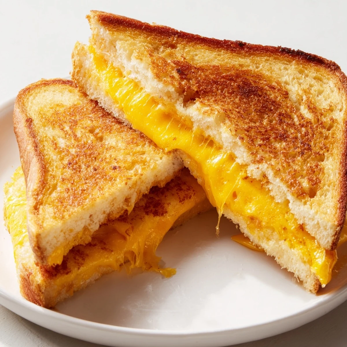 A close-up of a perfectly cooked Mayo Grilled Cheese, promising a melty cheese pull.