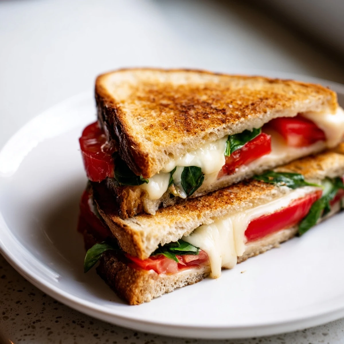 Grilled Mediterranean Panini Press Innovations flatbread with eggplant, zucchini, feta, and roasted red peppers.
