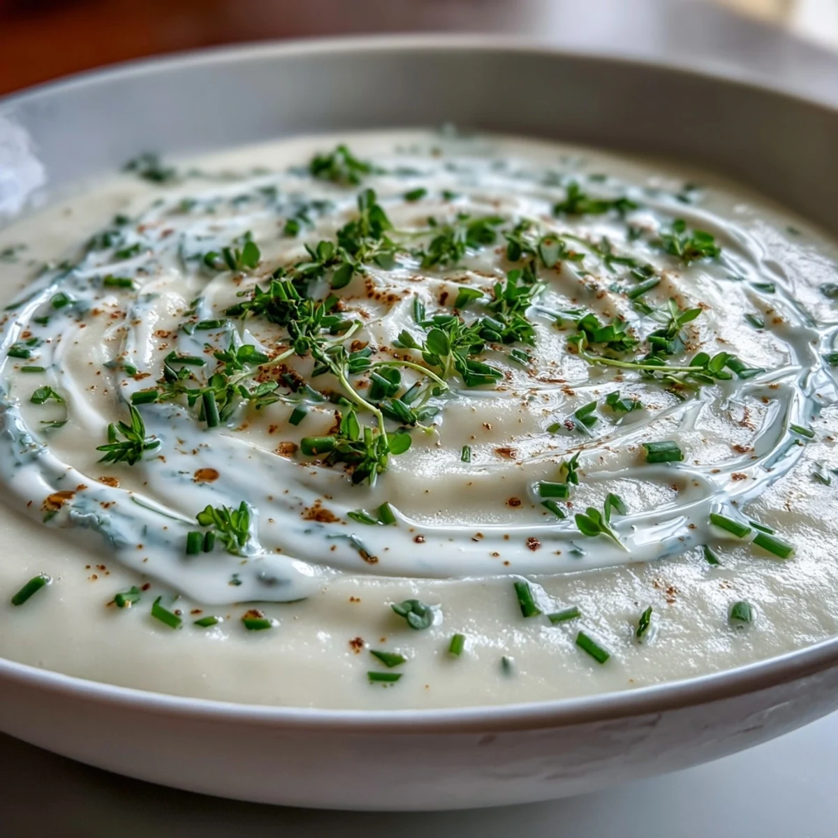 Savory celery root bisque, showcasing tender vegetables in a perfectly puréed, warming bowl.