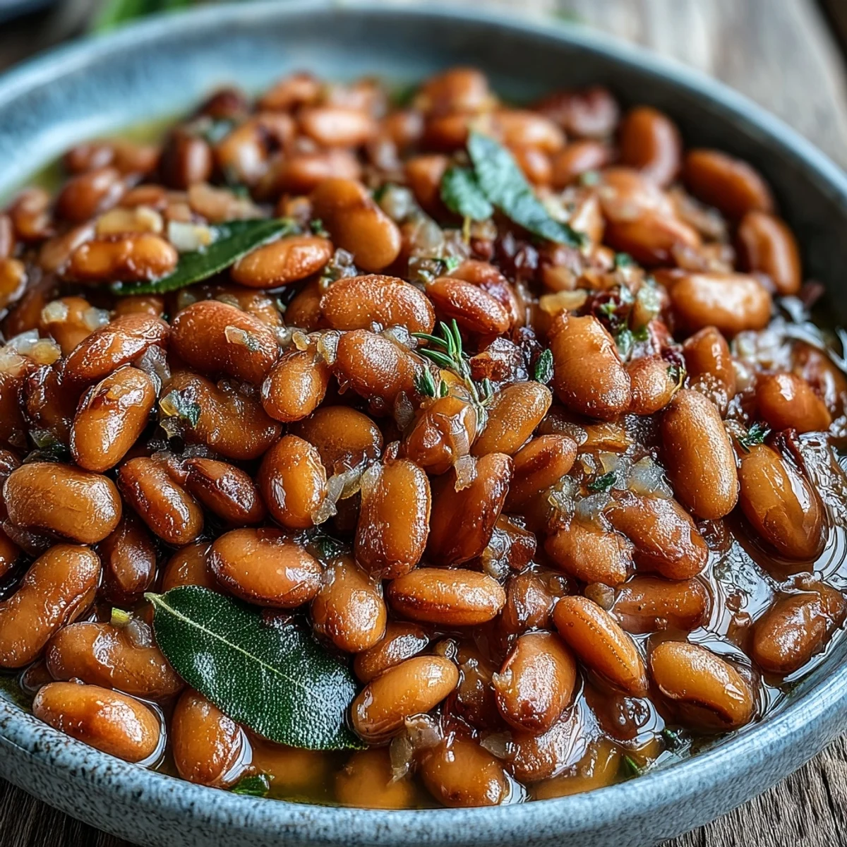 Tender pinto beans cooked with olive oil, garlic, and onions, ready for tacos or a chili base.