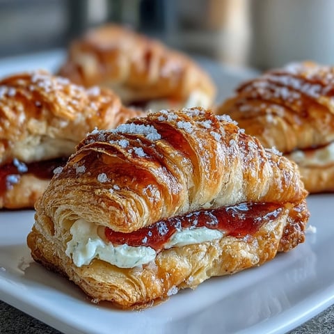 Golden, flaky Guava and Cream Cheese Pastelitos reveal bright pink filling on a rustic wooden table.