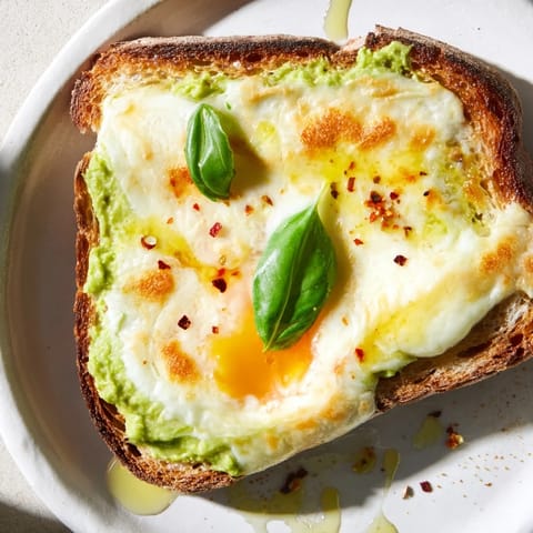 Golden melted mozzarella and creamy avocado spill from crisp toasted sourdough in this vibrant, freshly broiled Avocado Mozzarella Tartine.