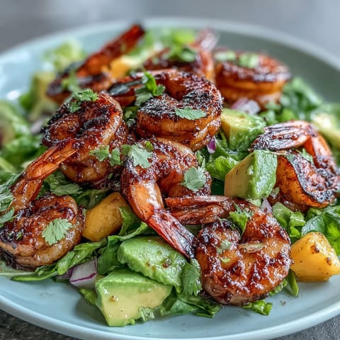 Grilled Shrimp Mango Avocado Salad