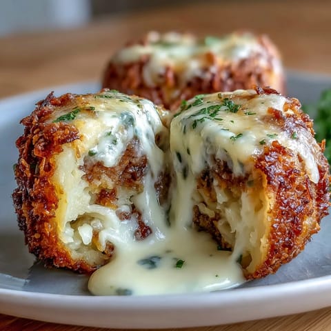 Comforting stuffed bell peppers filled with classic funeral potatoes and melted cheese, baked until tender.  