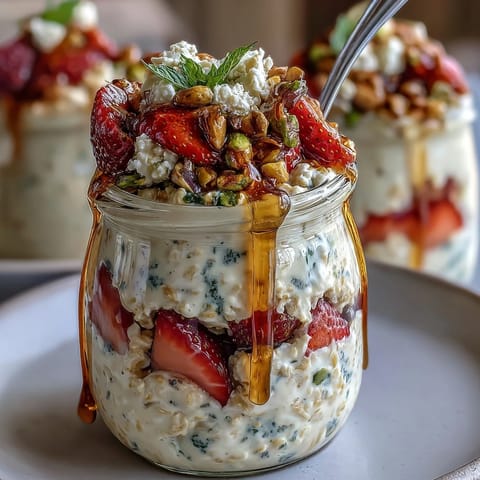 Strawberry Pistachio Overnight Oats