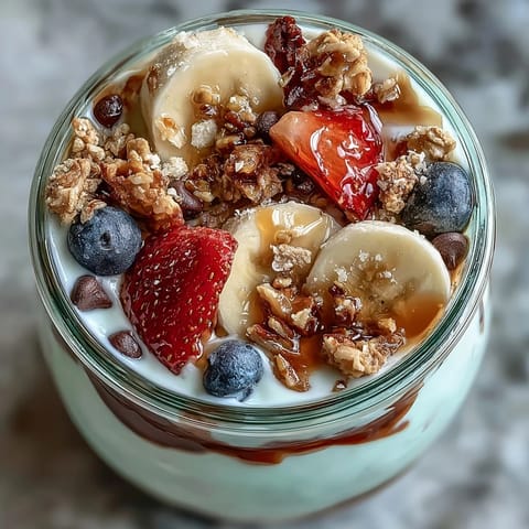 Fluffy Yogurt Banana Split