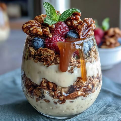 Fresh Mothers Day brunch yogurt parfait bar with colorful berries and crunchy granola toppings, perfect for family celebrations.