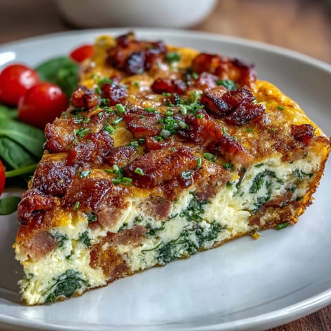 Hearty one-pan ham and cheese frittata with fluffy eggs, melty cheddar, and colorful vegetables.