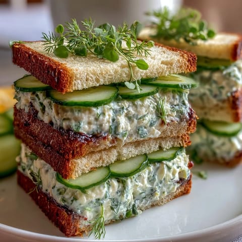 Elegant cucumber and cream cheese Benedictine tea sandwiches on white bread, perfect for Kentucky Derby parties and brunches.