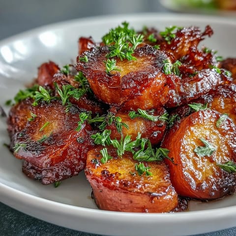 Golden honey-glazed carrots and parsnips roasted to caramelized perfection, a sweet and savory side dish for any meal.
