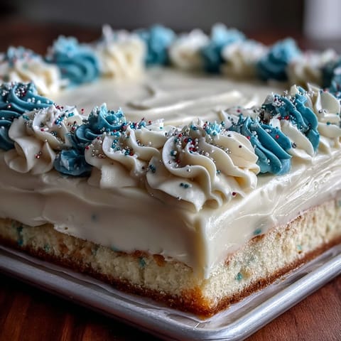 Festive vanilla sheet cake with Class of 2026 piping, decorated in school colors and buttercream swirls for graduation.