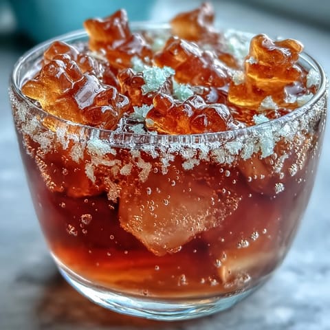 Vibrant gummy bear lemonade jelly cups a refreshing viral aesthetic dessert.