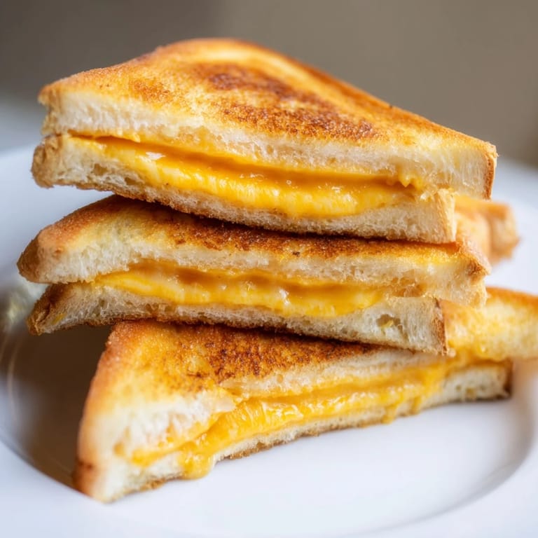 Served hot, a delicious Mayo Grilled Cheese with a browned crust, perfect for lunch.