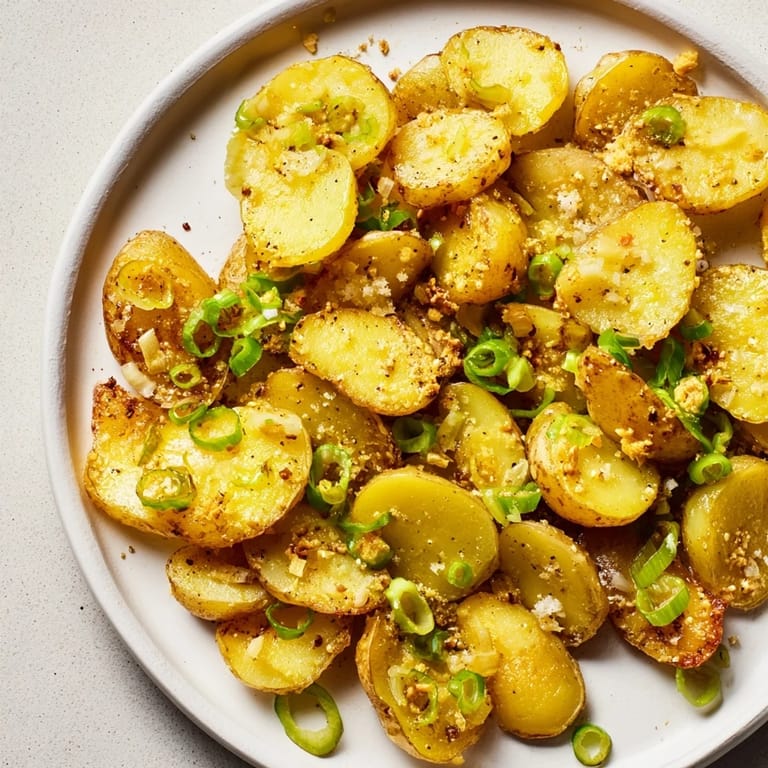Imagine the amazing aroma of these crispy Smashed Green Onion Potato Bombs, served hot with flaky sea salt.