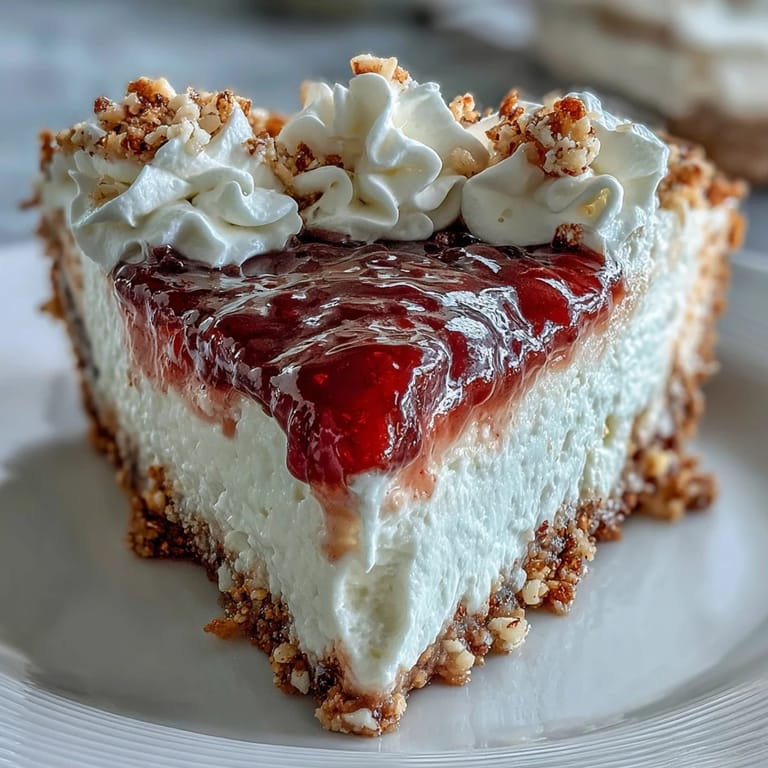 Creamy Guava Cloud Pie served on a summer table next to a glass of rosé.
