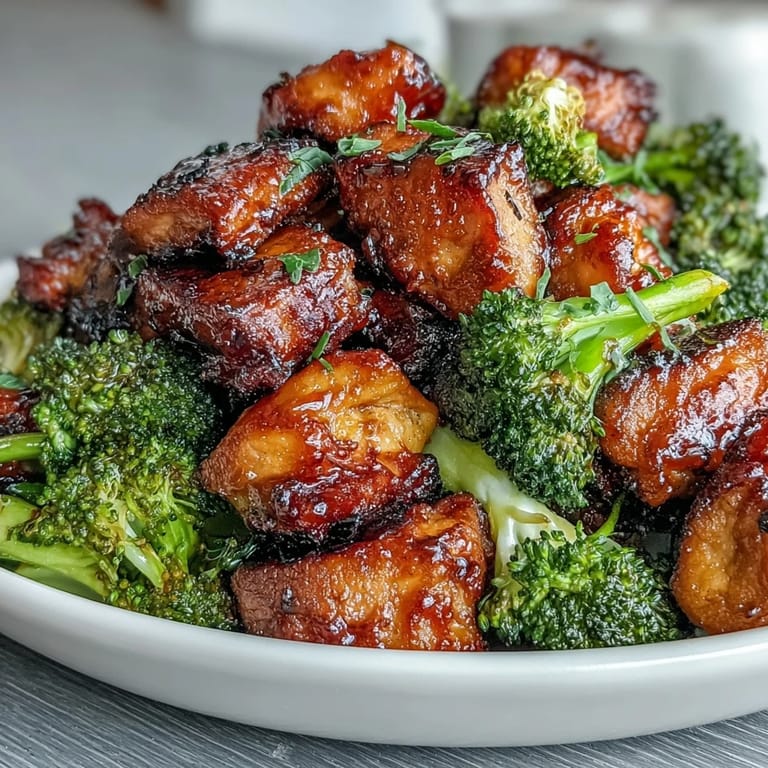 Healthy sheet pan teriyaki chicken and broccoli recipe, paired with nutty brown rice for a balanced meal.