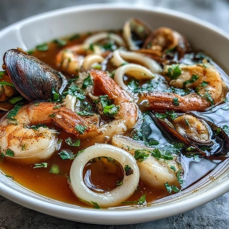 Interactive seafood hot pot with vibrant vegetables, tofu, and glass noodles simmering at the table.  