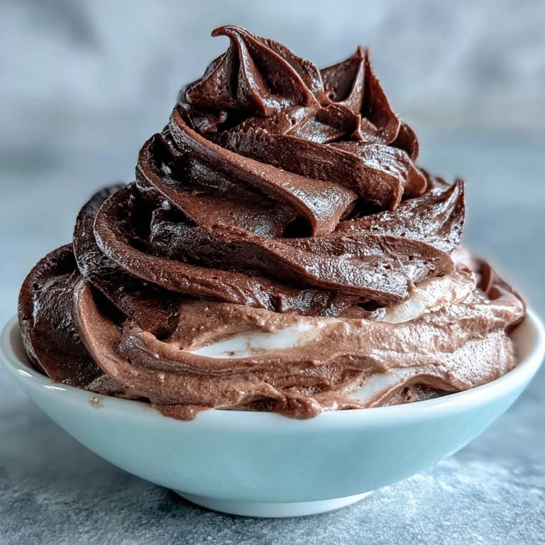 Velvety chocolate mousse artfully spread inside a layer cake, promising an indulgent, melt-in-your-mouth dessert experience.