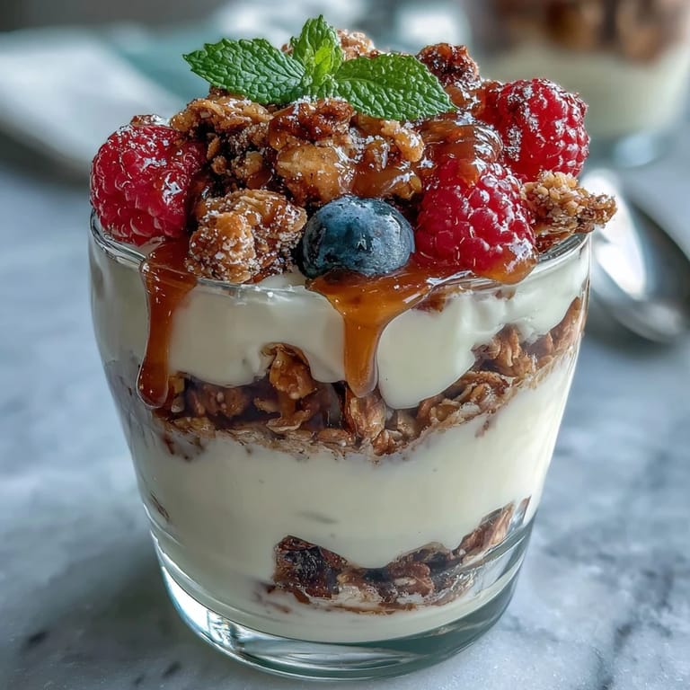 Customizable Mothers Day yogurt parfait bar featuring creamy Greek yogurt, vibrant fresh berries, and a variety of crunchy and sweet toppings.