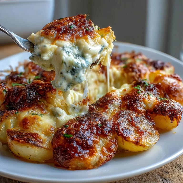 Rich and creamy Au Gratin Potatoes with Gruyère cheese, perfect for holiday dinners or Sunday roasts.  