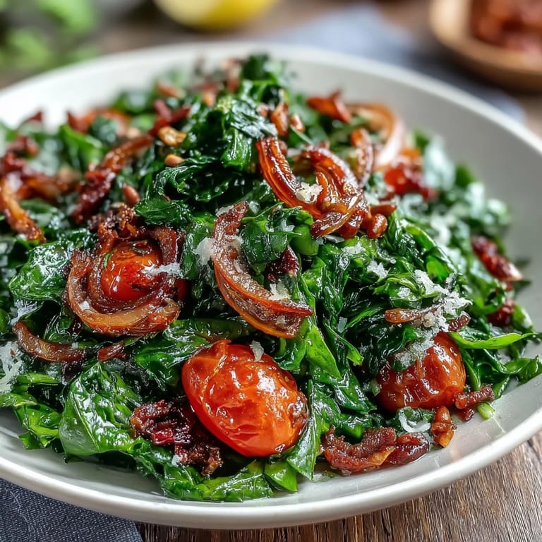 Bright, peppery dandelion greens tossed with lemon vinaigrette, cherry tomatoes, and shaved Parmesan for a refreshing Mediterranean-inspired salad.