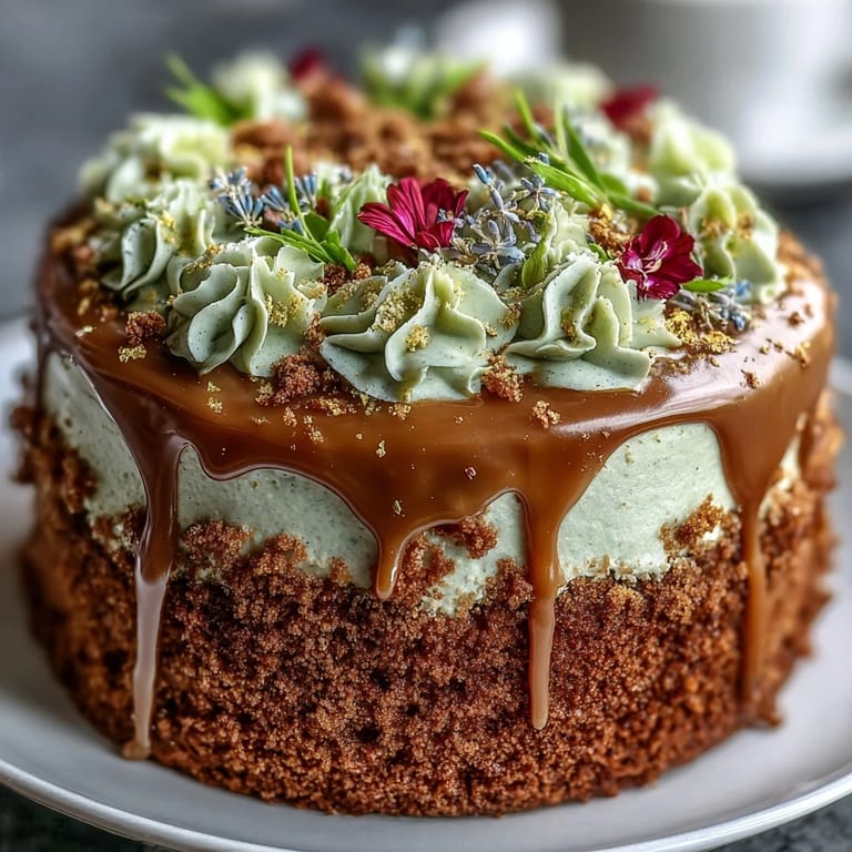 Grounded Taurus Cake, decorated with a harmonious blend of butterscotch and natural earth tones.