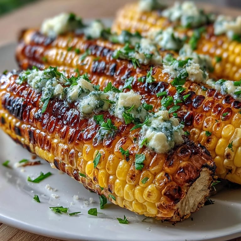 Memorial Day Grilled Corn with Herbed Butter 4 Ways - Juicy grilled corn topped with flavorful herb butters, a festive and colorful addition to any Memorial Day barbecue.