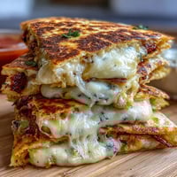 Mini quesadilla triangles with salsa: golden, crispy cheese-filled tortillas cut into playful triangles, served with fresh tomato salsa for dipping.